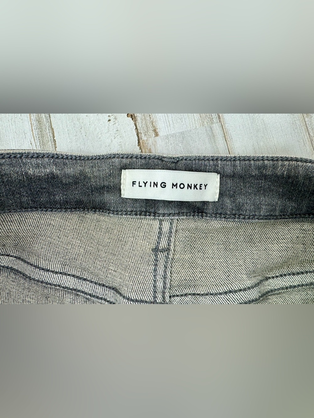 Flying Monkey Jeans Womens 26x26 Gray Medium Wash High Rise Straight Leg - Picture 4 of 10